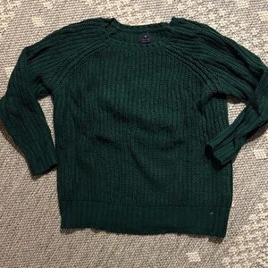 American Eagle Outfitters Dark Green Knit Sweater